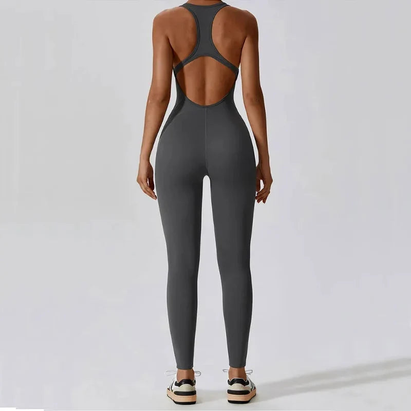 Open-Back Sculpt Jumpsuit
