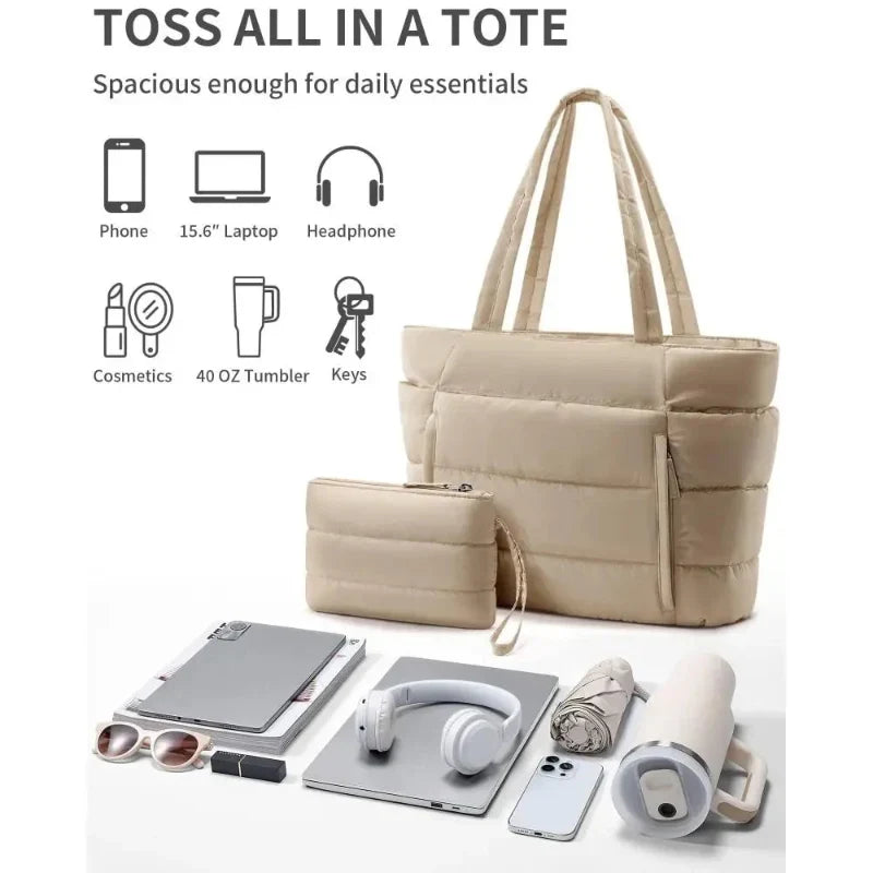 Puffer Laptop Tote Bag
