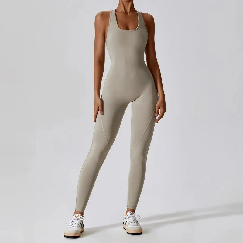 Open-Back Sculpt Jumpsuit