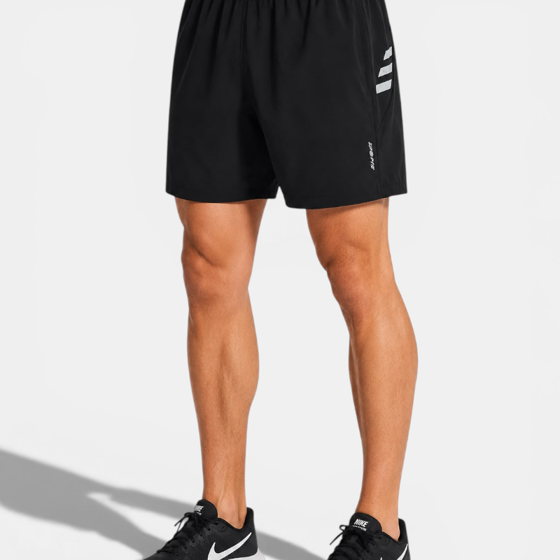Reflective Split-Hem Run Shorts