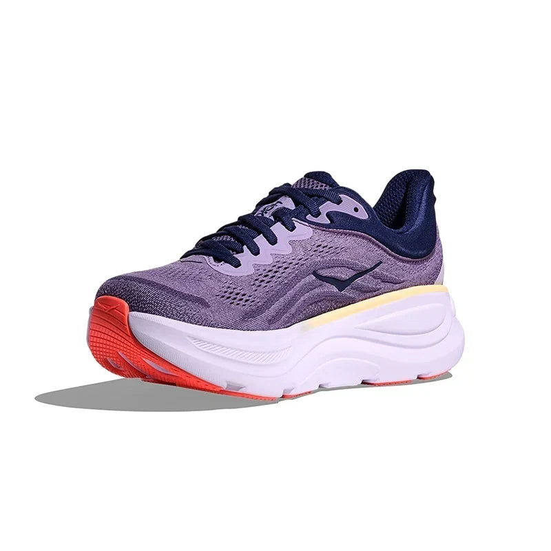 Hoka Bondi 9 White Pink Opal – Running Shoes Women's